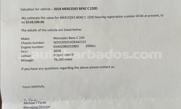 Buy Used Mercedes-Benz C–Class White Car in Holetown in Barbados Buy Used Mercedes-Benz C–Class White Car in Holetown in Barbados