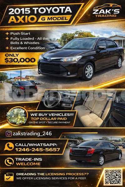 Big with watermark toyota axio barbados bridgetown 4804