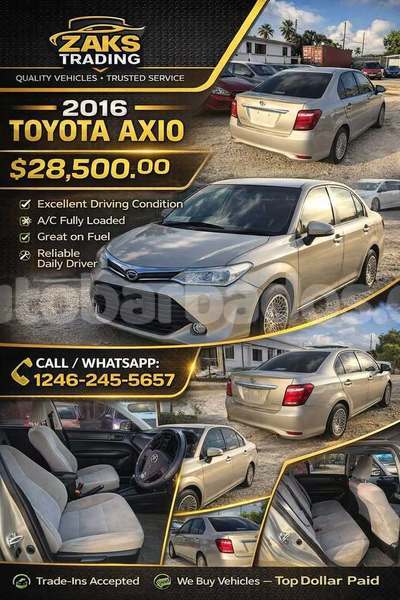 Big with watermark toyota axio barbados bridgetown 4818