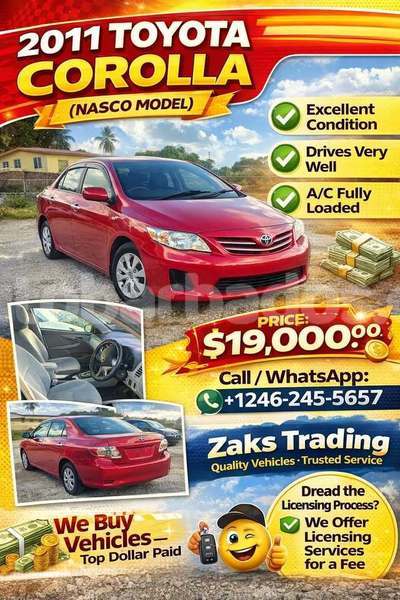 Big with watermark toyota corolla barbados bridgetown 4820